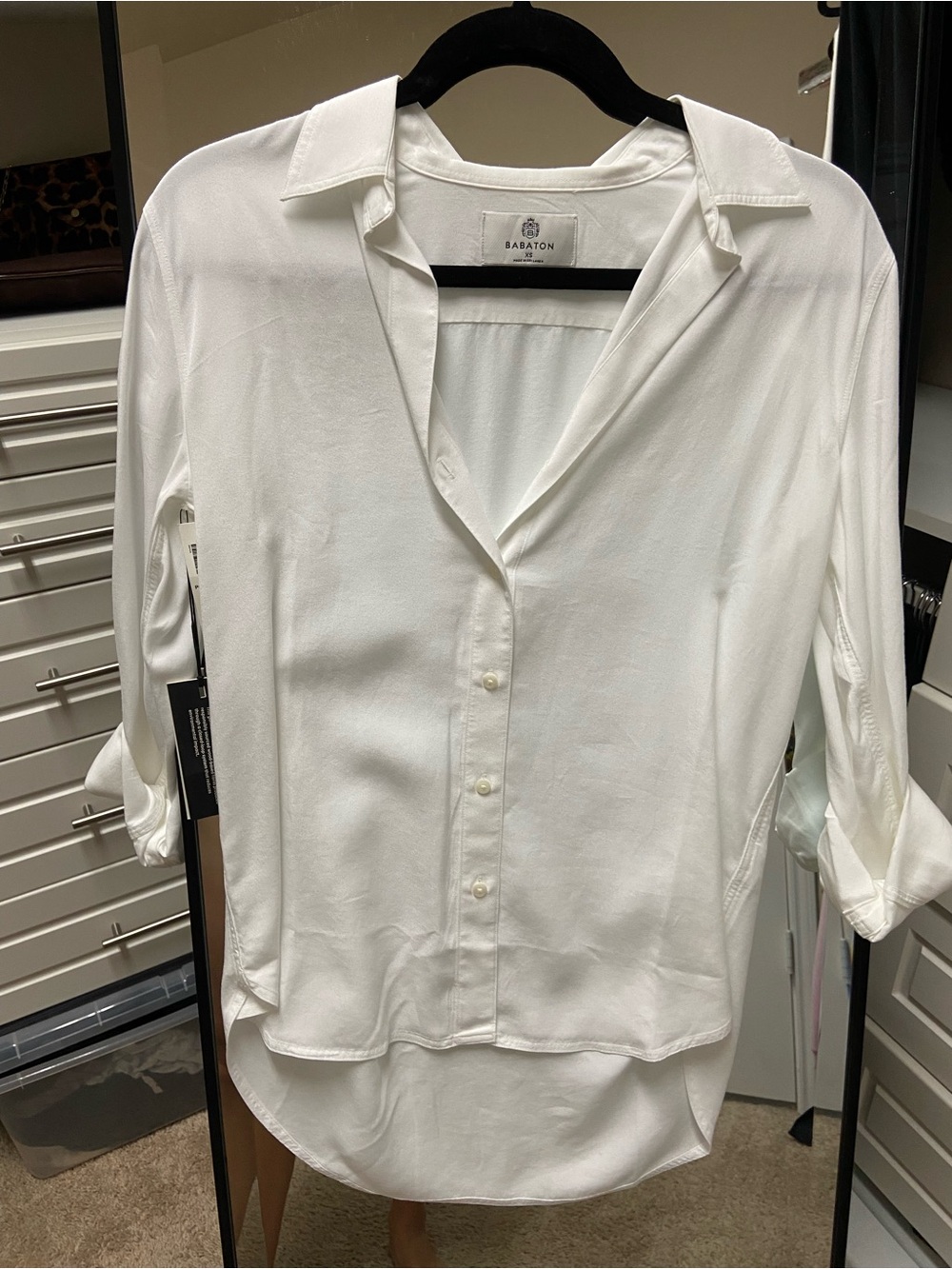 Babaton Ivory Button-Down Shirt